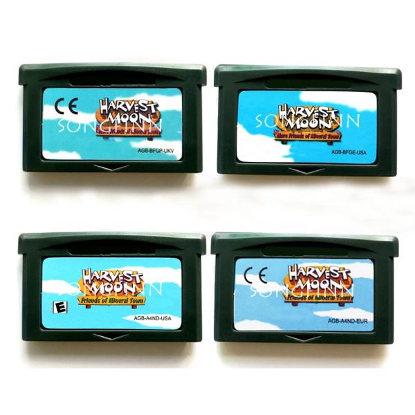 Cartes 32 bits de haute qualité pour Harvest Moon plus d'amis de minéral Town Edice Edition Video Game Cartridge USA Version de jeu Carte de jeu