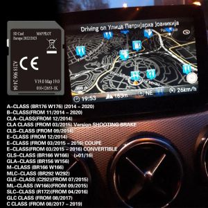 Cartes 32 Go de version complète Navigation de voiture Europe SD Card V19 pour Mercedes A218 SAT CARTES CARTES UK EU
