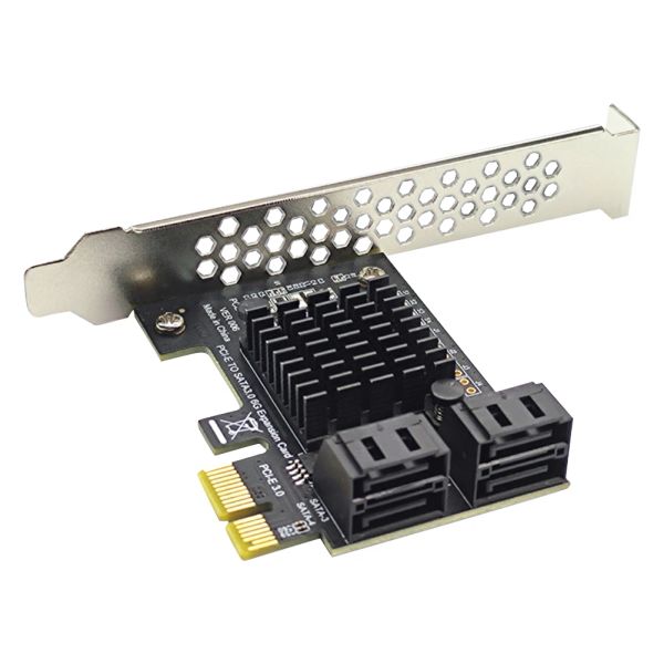 Cartes 4 port SATA III PCIE EXPANSION CARTE 6Gbps Adaptateur SSD PCIE PCI Express X1 Contrôleur Board Extension Carte d'adaptateur de carte