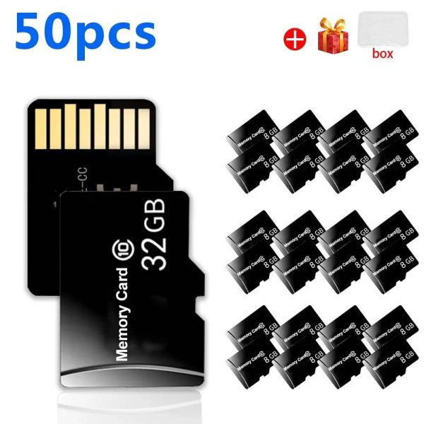 Cartes 50pcs / lot d'origine 128 Go Mini SD Carte mémoire 4 Go Carte mémoire 64 Go de haute vitesse 16 Go 32 Go 4 Go de carte flash TF Carte TF haute vitesse