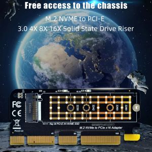 Cartes 510pcs Tishric PCI Express PCIe Riser Sata PCIe à M2 M.2 NGFF NVME SSD Adaptateur x1 x4 x16 pour Chia Mining Full Speed