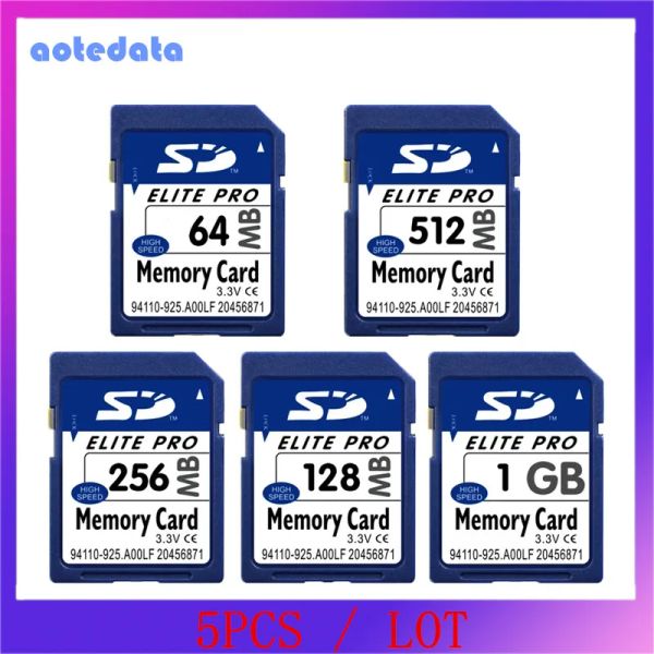 Cartes 5pcs / lot 128 Mo 256 Mo 512 Mo 1 Go de carte SD SD Carte mémoire SD Carte mémoire Flash Digital Secure