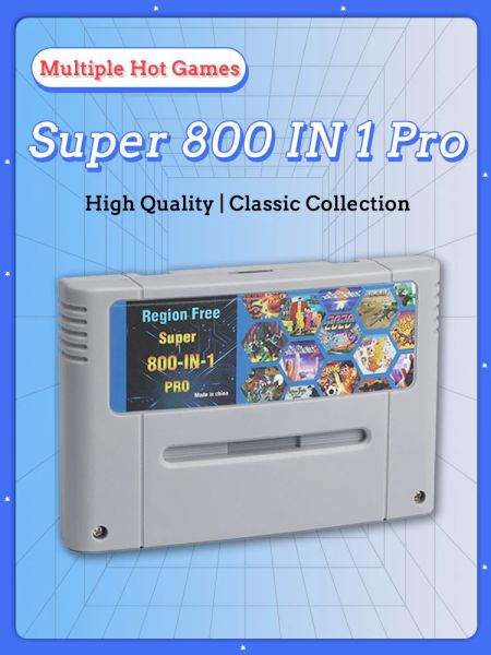 Cartes 800 en 1 cartouche de carte Super Multi-Game pour SNES 16 bits USA EUR Japon Version Console de jeu vidéo pour Super Nintendo