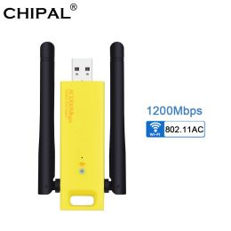 CARTES AC 1200 Mbps Dualband Wireless USB 3.0 Adaptateur WiFi RTL8812BU Antenne 5GHz 2,4 GHz LAN USB Ethernet Network Carte pour ordinateur portable PC