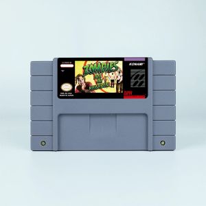 Kaarten Actiespel voor zombies at mijn buren USA of EUR Version -cartridge voor SNES -videogameconsoles