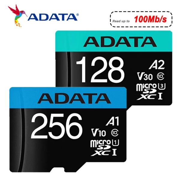 Tarjetas ADATA SDXC Micro Tarjeta 32GB 64GB 128GB 256GB A1 V10 U1 Clase 10 UHS I Tarjeta de memoria Microsd Tarjeta Flash Tarjeta de almacenamiento de almacenamiento por teléfono