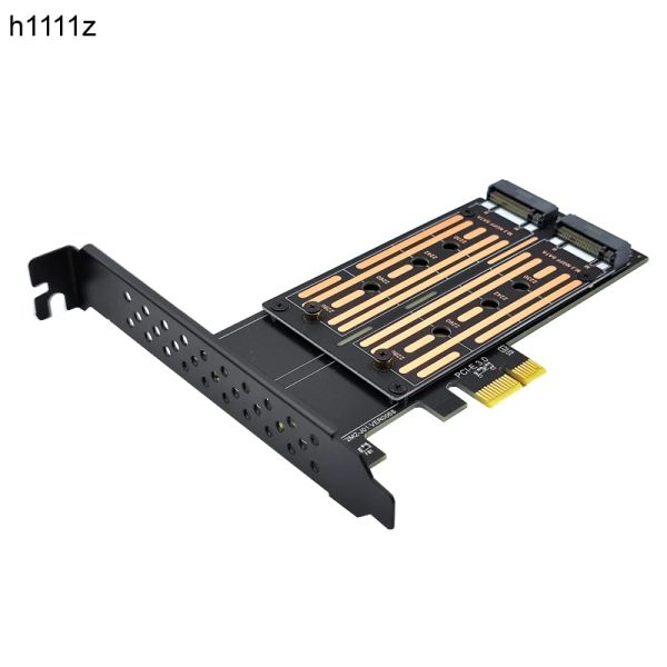 Tarjetas Agregar tarjetas PCIe al adaptador M2 SATA M.2 SSD PCI Express Adaptador M2 PCI E Adaptador M.2 SSD SSD a Tarjeta PCIe 2 Puerto B+M Tarjeta de tecla