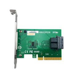 Cartes ANU02PE08 NVME U.2 à PCIe Riser Card PCIE3.0 X8 2 Port Minisas HD SFF8643 Prise en charge PCIE3.0 X4 NVME U.2 SSD SFF8643 à SFF8639