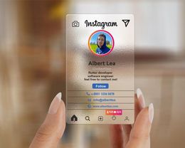 Cartes carddsgn personnalisées PVC PVC Cartes de visite transparentes Cartes de nom Instagram Card Frosted imperroproof conception gratuite 200/500 / 1000pcs