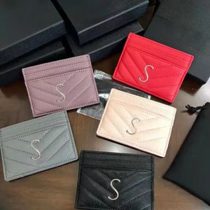 Kaarten Caviar Wallets houders graffiti portemonnees met doos dames heren cadeau ontwerper lederen kaarthouder zakje portemonnee munt sleutel tas sleutelhanger pocket ketting