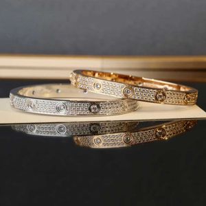 Kaarten Classic Gold Ploated Wide Edition Sky Star Full Diamond Bracelet Twee Main Original Edition