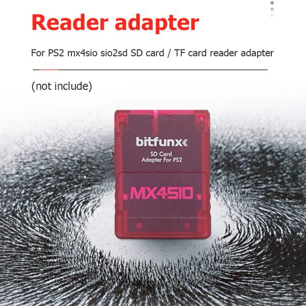Tarjetas lector de tarjetas transparentes para ps2 mx4sio sio2sd consolas seguras de la memoria digital TF Programa del programa Suministros adaptadores