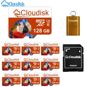 Tarjetas Cloudisk 10 piezas Micro SD 8GB 4GB 2GB 1GB TF TF Tarjeta Flash Tarjeta de memoria 128GB 64GB 32GB 16GB U3 C10 A1 Adaptador Leído gratis para el teléfono