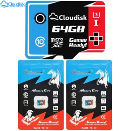 Kaarten cloudisk games klaar 3Pack micro SD -videokaart 256 GB 128 GB 64 GB 32 GB U3 microSD TF Flash Memory Card 16GB 8GB 4GB C10 voor telefoon