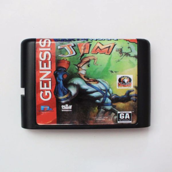 Cartes Earth Worm Jim 16 bits MD Card de jeu pour Sega Mega Drive pour Genesis