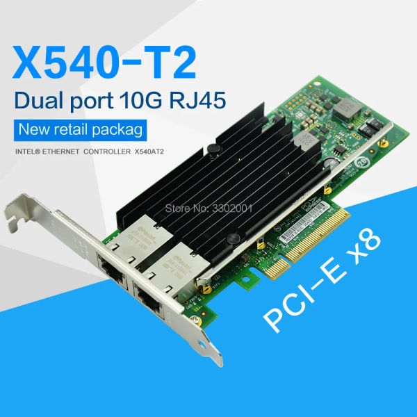 Tarjetas Fanmi Dualport RJ45 PCIe X8 10GB Ethernet Convergle Network Adapter x540T2