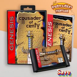 Tarjetas para Crusader of Centy (Battery Save) US Cover 16bit MD Card de juego con manual (1 set) para consolas Sega Genesis Megadrive