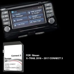 Tarjetas para Nissan XTRAIL 2016 2017 Connect3 LCNKEV7 MAP de navegación 16GB NUEVA ACTUALIZACIÓN Versión SD Tarjeta SD