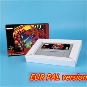 Cartes pour la carte de jeu Super Metrooided (Save) 16 bits pour Eur Pal Version SNES VIDEOS Console