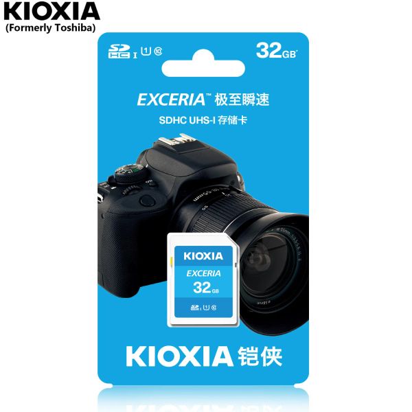 Tarjetas (anteriormente Toshiba) Kioxia Exceria SD Tarjeta 32GB SDHC HD 4K Card de video Clase10 Uhsi Alta Velocidad de lectura 100 MB/S para Camera Car DV SLR