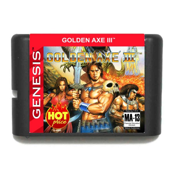 Cartes Golden AX III 16 bits de reproduction de cartes de jeu MD pour Sega Genesis Mega Drive