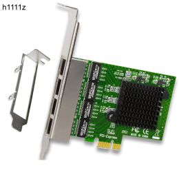 Kaarten H1111z Netwerkkaarten LAN -kaart Ethernet Netwerkadapter Ethernet LAN -adapter Netwerkkaart 4 Poort RJ45 PCI Express gratis internet