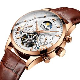 Kaarten Haiqin Heren/heren Horloges Topmerk Automatisch/mechanisch/Horloge Heren Sport Horloge Heren Reloj Hombre Tourbillon