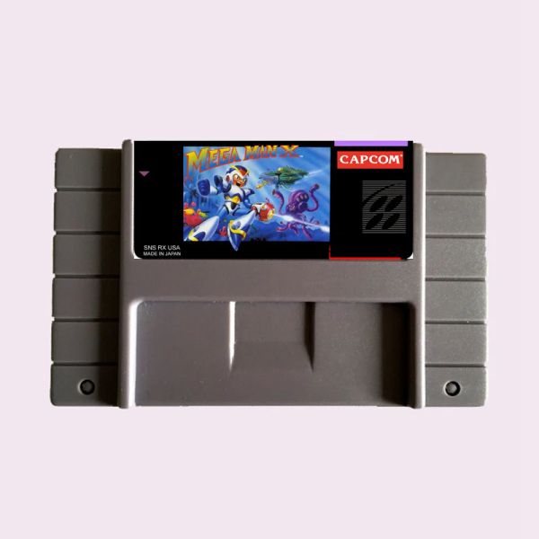 Cartes de haute qualité 16 bits Mega Man x NTSC Big Gray Gray Game Carte pour USA Version Game Player