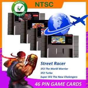 Cardas de alta calidad 16 bit stread racer Figherts Turbo Chalengers NTSC Big Grey Game Card para USA Version Game Players