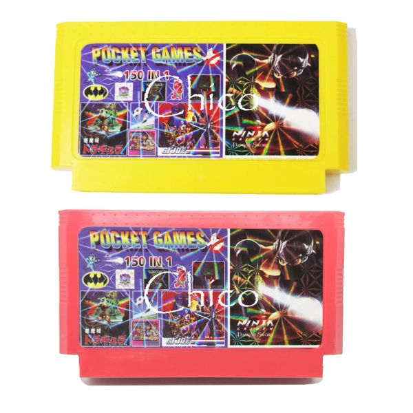 Cartes Hot 150 en 1 pour 8 bits Console de jeu vidéo Console de jeu