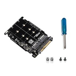 Kaarten HOTM.2 SSD naar U.2 Adapter 2in1 M.2 NVME en Satabus Ngff SSD naar PCIE U.2 SFF8639 Adapter PCIE M2 Converter