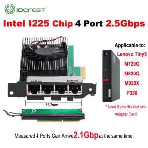 Kaarten Intel I225 Chips 4 Poort 2.5G RJ45 Netwerkadapter PCIE PCI Express Quad Port 100/1000m/2500 MBP Gigabit Ethernet Network LAN -kaart