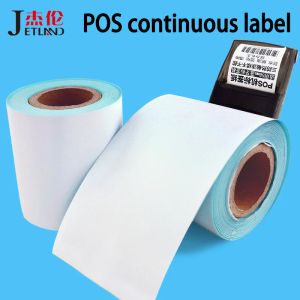 Cartes Roule d'autocollant en papier thermique Jetland 55 mm x 10m Étiquette continue pour l'imprimante de réception POS 5 rouleaux