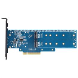Kaarten Jeyi voor dubbele NVME PCIE -adapterkaart M.2 NVME SSD naar PCIE 4.0 X8/X16 Kaartondersteuning M.2 (M Key) NVME SSD 2280/2260/2242/2230