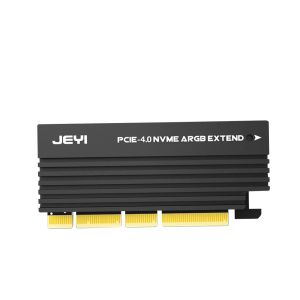 Tarjetas Jeyi para PCIe 4.0 a M.2 NVME Aleación de aluminio del adaptador de protocolo con la transmisión de efecto de iluminación Argb hasta 64 Gbps