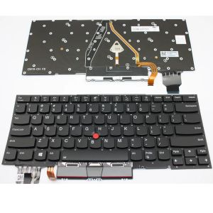 Kaarten toetsenbord met achtergrondverlichting voor Lenovo ThinkPad X1 Carbon 2019 7th Us Black