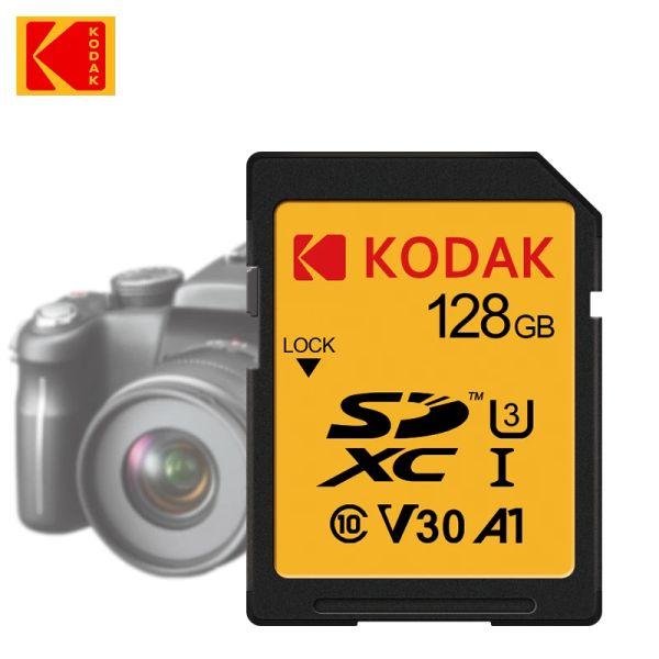 Tarjetas Kodak Memory Card Extreme Pro 256GB 128GB SD Class Class10 U3 V30 UHSI 64G SDXC Flash Tarjeta 4K UHD para 1080p 3D Full HD Camera