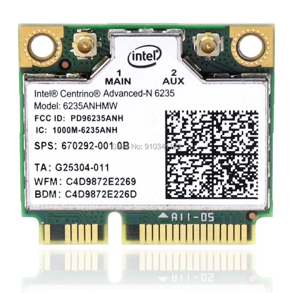 Cartes Card de LAN sans fil pour ordinateur portable pour Intel 6235 Centrino Advancedn 6235an 6235Anhmw WiFi Carte Bluetooth 4.0 Half Mini PCIe 300 Mbps