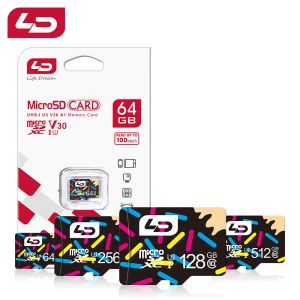 Cartes LD Carte mémoire d'origine 256 Go 128 Go 64 Go 32 Go Flash TF Carte mémoire A1 V30 U3 100 Mo / s Cartao de Memoria Adaptateur SD gratuit