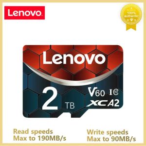 Cartes Lenovo 100% Micro Micro Carte 2 To High Speed Micro TF SD Carte mémoire SD Carte flash Memory Flash for Security Protection Cam
