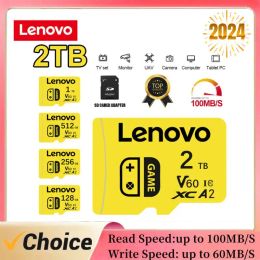 Cartes Lenovo 1TB 2TB MINI SD CARTE SD 128 Go 512 Go Micro TF SD Card 256 Go Carte mémoire haute vitesse étanche pour le téléphone / appareil photo avec adaptateur