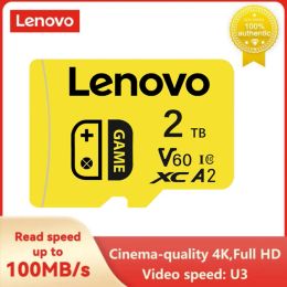 Cartes Lenovo 2TB 1 To Carte mémoire flash 256 Go A2 V60 Micro TF SD Classe 10 SD Carte SD 512 Go Carte mémoire haute vitesse pour Nintendo Switch