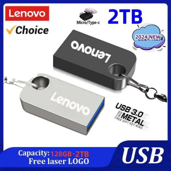 Tarjetas Lenovo 2TB Metal USB USB Flash Flash USB 3.0 ALTA DE ALTA DE ALTA PEN DIRA DE PENO 1TB 512GB DISCO U IMPRESIONAL PROBLE