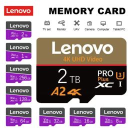 Cartes Lenovo 2TB Micro TF SD Carte SD 1TB 512 Go SD / TF Flash Memory Carte 256 Go SD Carte mémoire SD 128 Go Mini Carte SD pour Drones Phones Caméra