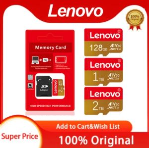 Tarjetas Lenovo 2TB Micro TF SD Tarjeta 1TB 512GB 256GB Tarjeta de memoria de almacenamiento móvil 128 GB CARTA DE MEMORIA DE MEMORIA DE MEMORIA