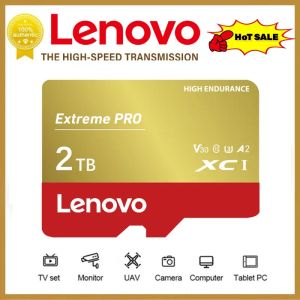 Kaarten Lenovo 2TB SD Memory Card V30 128 GB Micro TF/SD -kaart Klasse 10 Hoge snelheid Flash Memory Card 512 GB 256 GB SD -kaart voor cameratelefoon