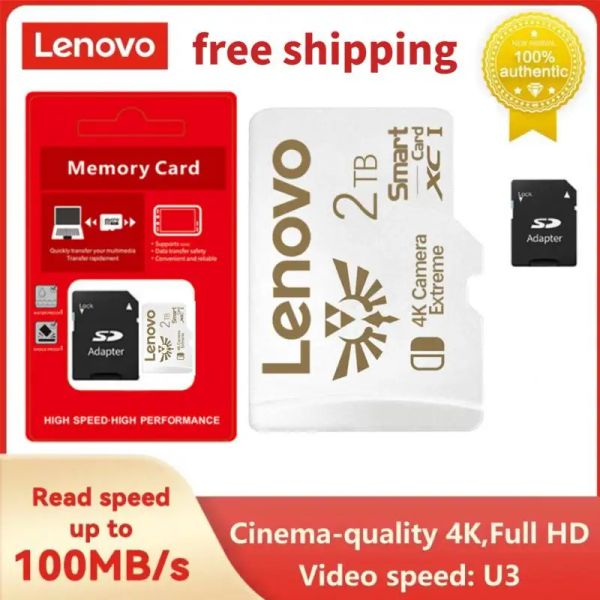 Tarjetas Lenovo 512GB 1TB Tarjeta de memoria 64GB 128GB 256 GB Alta velocidad Flash Tf SD 256 128 64 32 16GB Micro TF SD Flash Memorycard