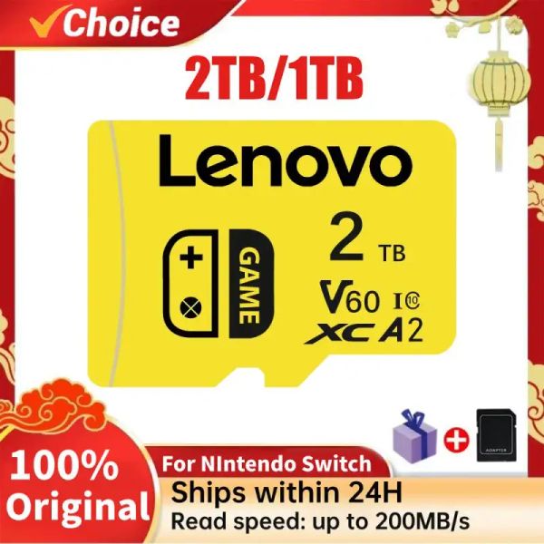 Tarjetas Lenovo A2 U3 Micro Tarjeta SD 2TB 1TB 512GB 256GB 128G Transferencia 200MB/s Tarjeta de memoria 128 GB Card10 SD/TF para Nintendo Switch