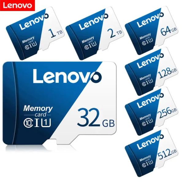 Cartes Lenovo Classe 10 Carte mémoire 8 Go 16 Go 32 Go 64 Go 128 Go 256 Go 4k HD Micro TF SD Cartes flash étanches pour le téléphone