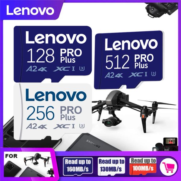 Cartes Lenovo EVO plus 128 Go Carte mémoire 512 Go 256 Go de haute vitesse 100 Mo / s Micro SD Classe 10 A2 Cartes TF UHSI 2 / 1TB SD CARTE